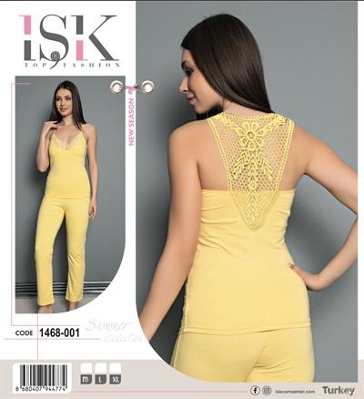 Sırtı Güpürlü Pijama Takım