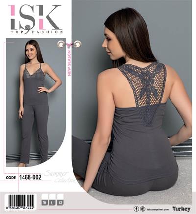 Sırtı Güpürlü Pijama Takım