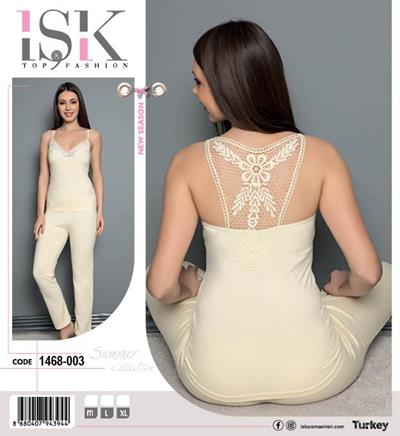 Sırtı Güpürlü Pijama Takım