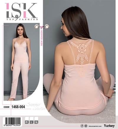 Sırtı Güpürlü Pijama Takım