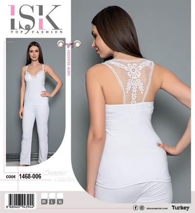 Sırtı Güpürlü Pijama Takım