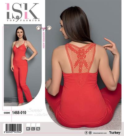 Sırtı Güpürlü Pijama Takım