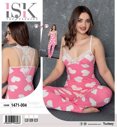 Sırtı Güpürlü Pijama Takım