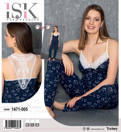 Sırtı Güpürlü Pijama Takım