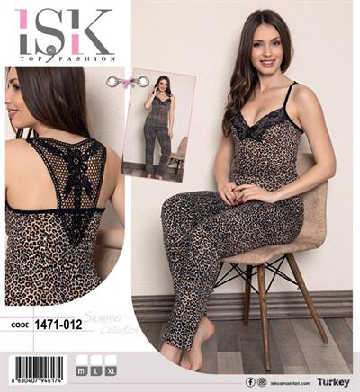 Sırtı Güpürlü Pijama Takım